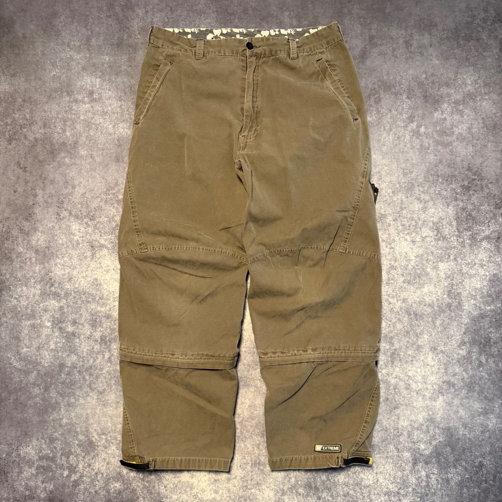 Emergency Exit E/94 Extreme Cargo Pants Men 36x30 Olive Zip Off Convertible Tech